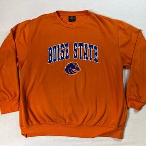 Boise State Broncos Crewneck Sweatshirt Orange Jerzees Men Size XL